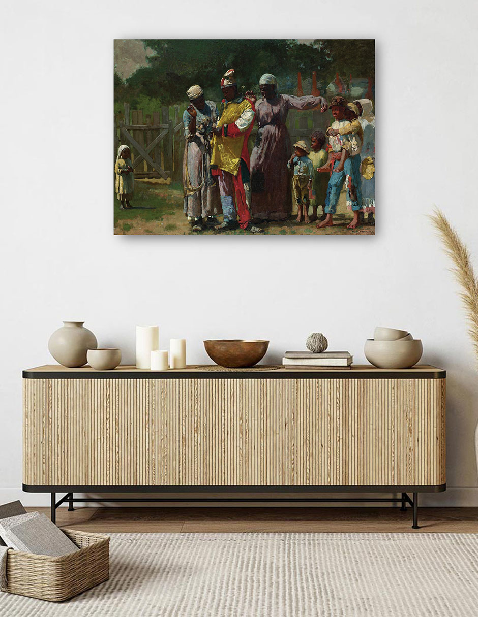 Foto 6 pulgar | Cuadro Decorativo - Vestirse Para El Carnaval (1877)- Winslow Homer - Fotografía - 46x61 - Impresión En Lienzo - F