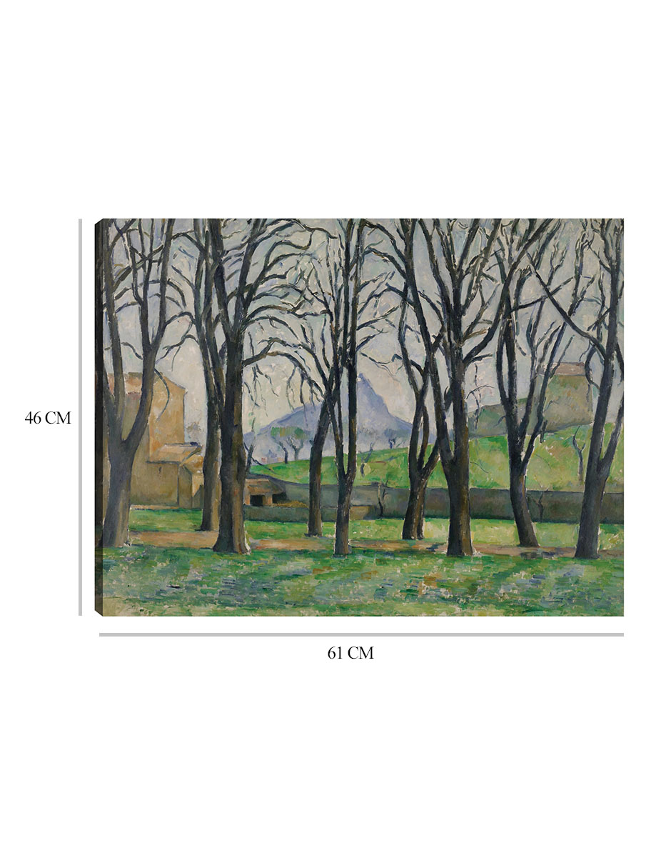 Foto 7 pulgar | Cuadro Decorativo - Castaños En Jas De Bouffan (c. 1885-1886)- Paul Cézanne - 46x61 - Impresión En Lienzo - Fatj