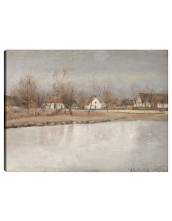 Foto 1 | Cuadro Decorativo - El Estanque Del Pueblo En Ring, Zelanda (1890)- Laurits Andersen Ring - 107x143 - Impresión