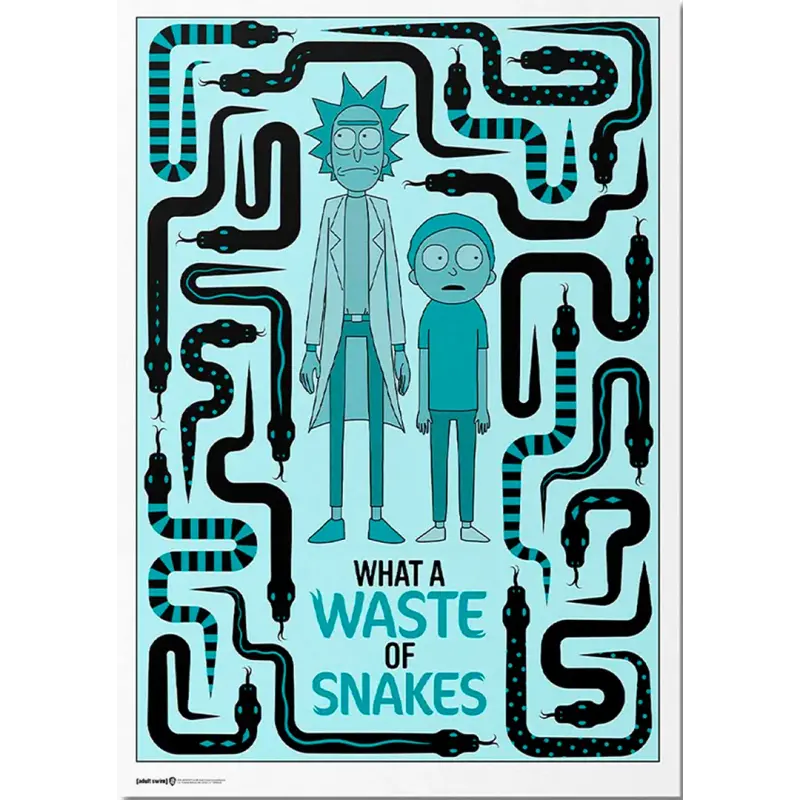 Poster Exclusivo (piezas Limitadas) Rick & Morty:- Snakes