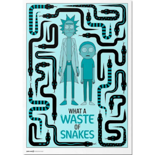 Foto 1 | Poster Exclusivo (piezas Limitadas) Rick & Morty:- Snakes