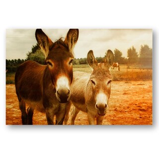 Foto 2 | Cuadro Decorativo Animales Burros 143cm X 89cm Tela Brillante Marco Madera