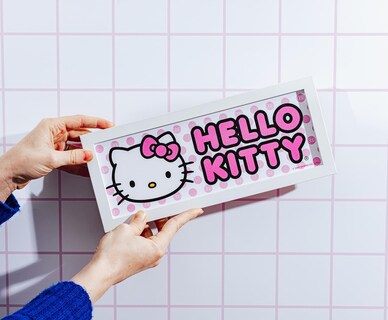 Foto 6 | Decoración Mural Sanrio Hello Kitty Rosa Con Marco De Madera De Densidad Media 30 X 12 Cm - Venta Internacional.