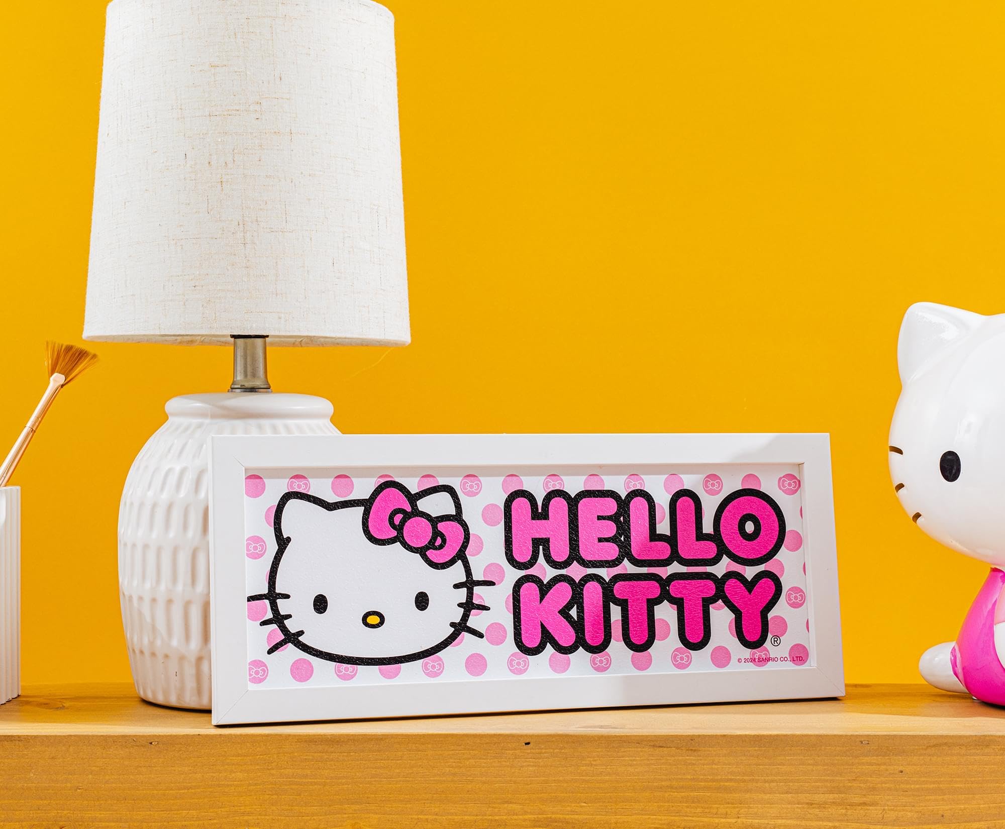 Foto 8 pulgar | Decoración Mural Sanrio Hello Kitty Rosa Con Marco De Madera De Densidad Media  30 X 12 Cm - Venta Internacional.