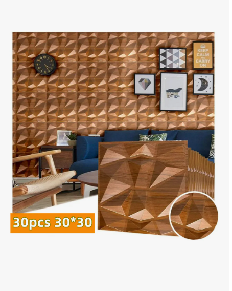 Foto 2 pulgar | 30pzs Paneles Decorativos 3d Para Pared Leikete Diseño Diamante