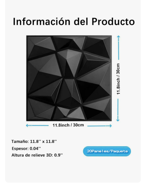 Foto 5 | Paneles Decorativos 3d Para Pared panel Decorativo 3d Pvc 20 Piezas Panel Decorativo 3d Impermeable Resistente A