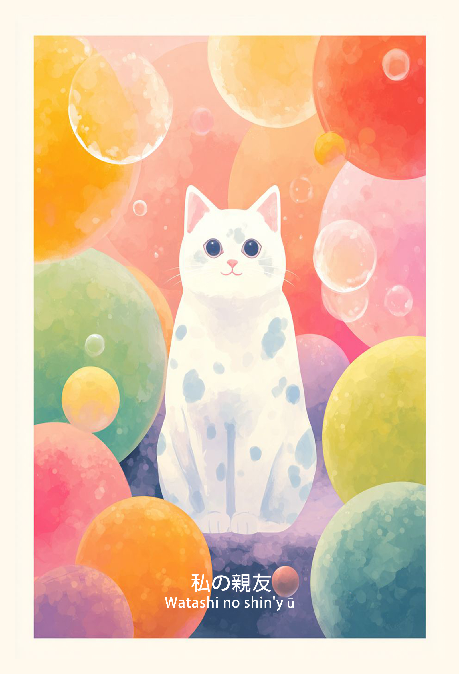 Foto 5 pulgar | Cuadro Decorativo Canvas Tríptico Universo De Gatos 40x60 Cm