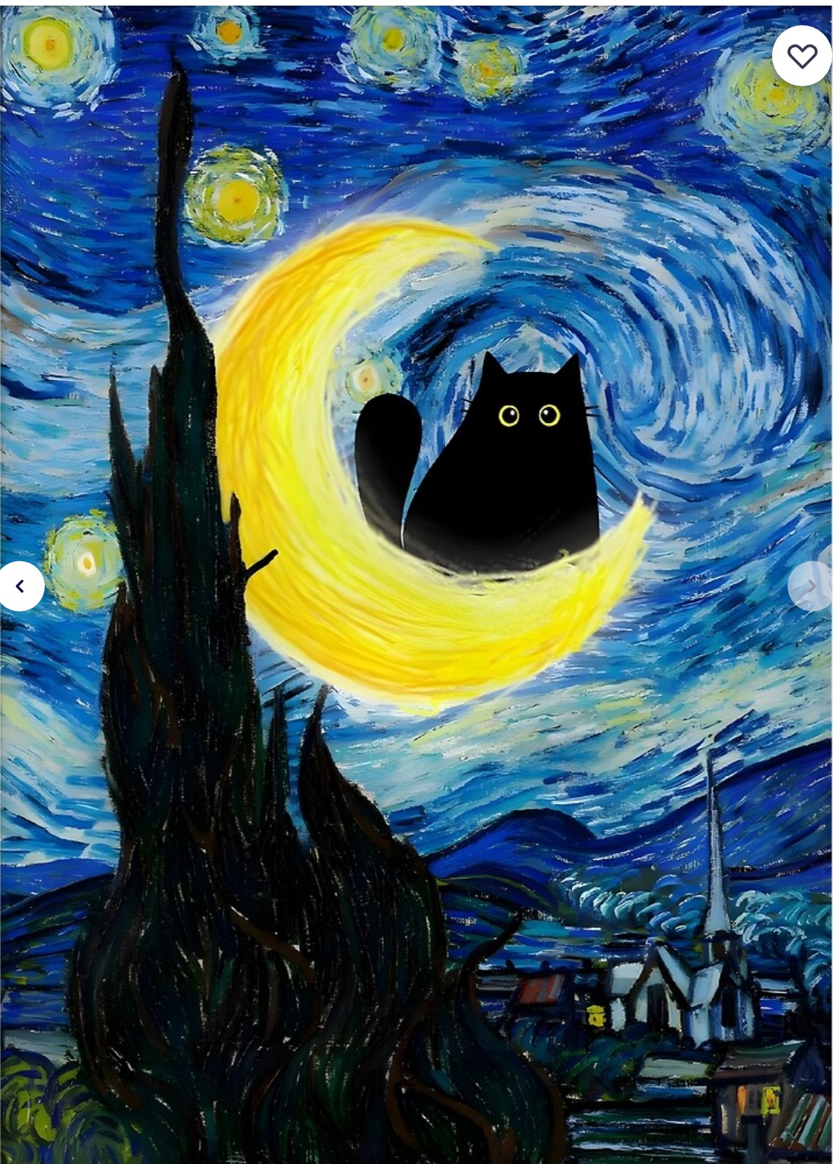 Foto 4 pulgar | Cuadro Decorativo Canvas Tríptico Van Gato 25x38 Cm