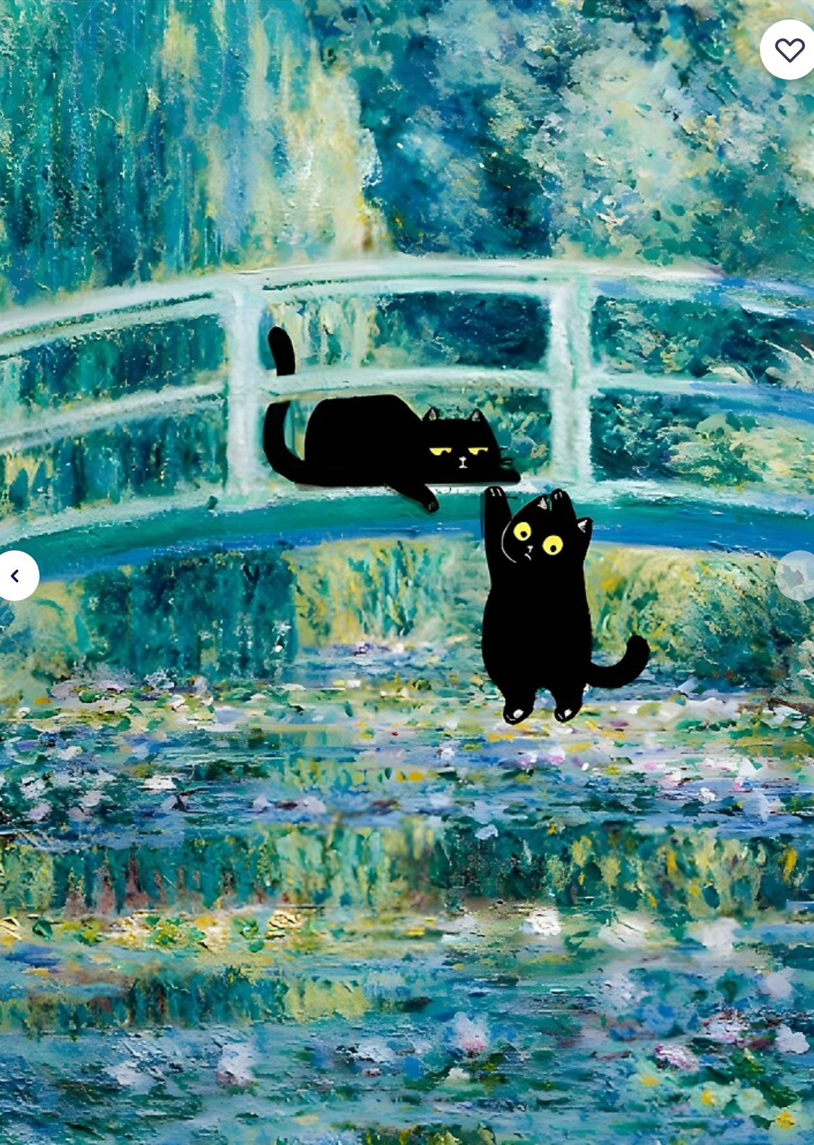 Foto 5 pulgar | Cuadro Decorativo Canvas Tríptico Van Gato 25x38 Cm