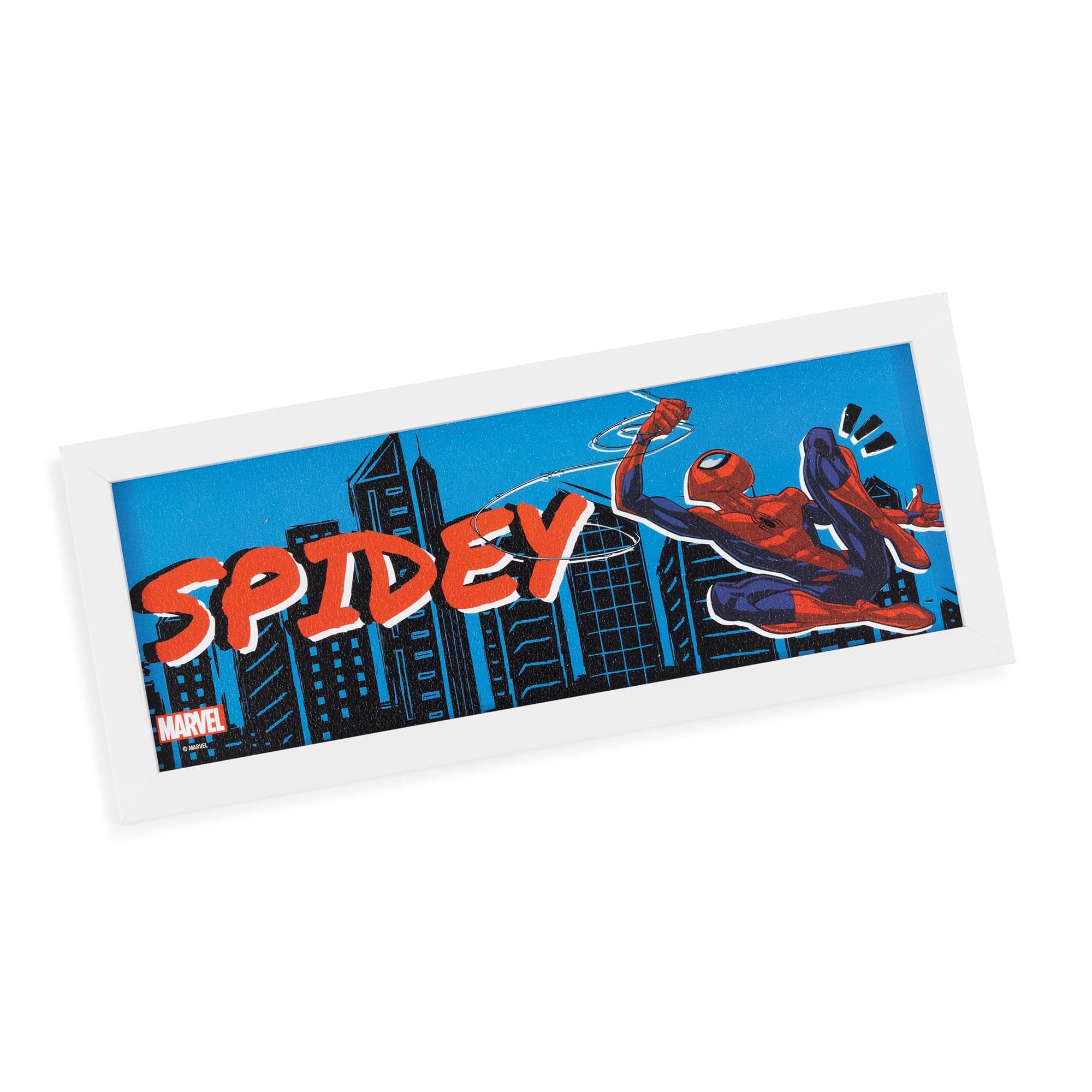 Foto 2 pulgar | Decoración Mural Plateada Con Diseño De Búfalo Marvel Spider-man  30 X 12 Cm  Mdf - Venta Internacional.