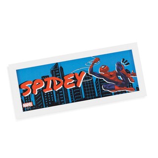 Foto 1 | Decoración Mural Plateada Con Diseño De Búfalo Marvel Spider-man 30 X 12 Cm Mdf - Venta Internacional.