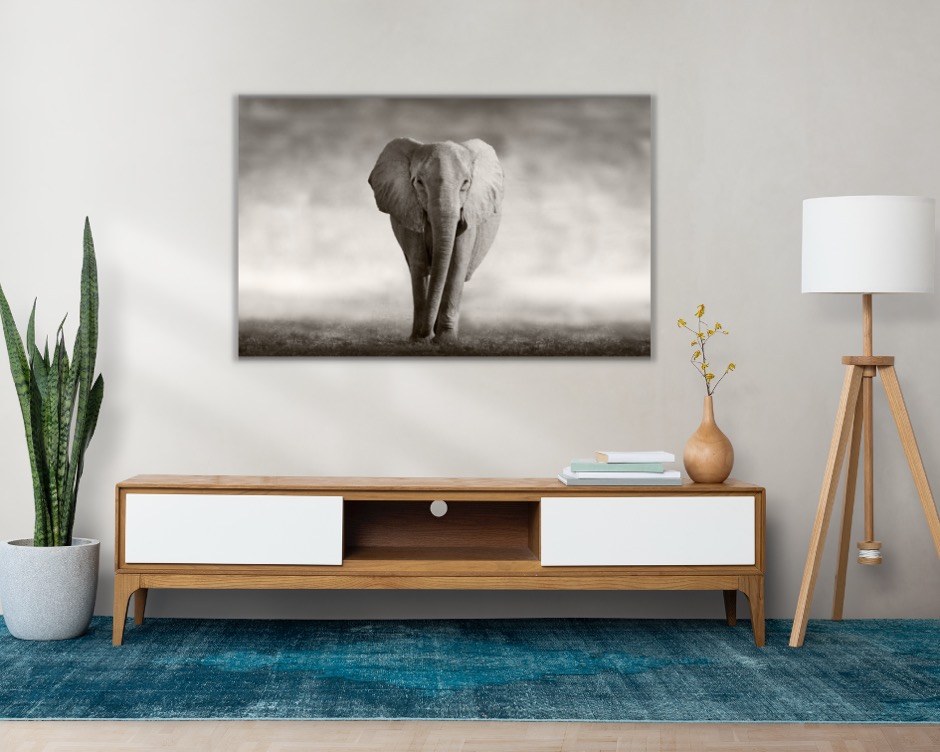 Foto 3 pulgar | Cuadro Decorativo Entelado 100X150 Elefante Majestuoso, Elegancia y Fuerza en tu Espacio