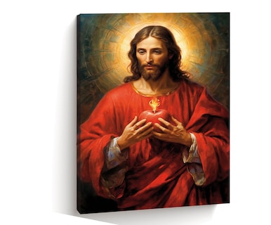 Foto 2 | Cuadro Entelado Jesús 70 x 120 cm