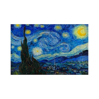 Foto 1 | Cuadro Entelado Noche Estrellada 70x120 Cm Cuadros Cuadros