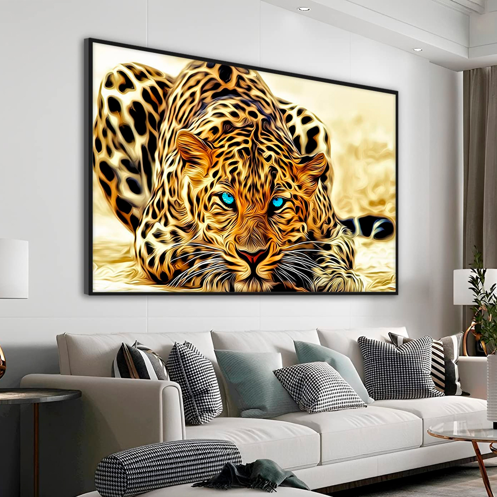 Foto 4 pulgar | Cuadro Decorativo Iliosinnova 90 X 125 CM Jaguar en Lienzo Póster para Pared