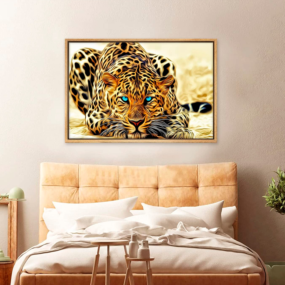 Foto 5 pulgar | Cuadro Decorativo Iliosinnova 90 X 125 CM Jaguar en Lienzo Póster para Pared