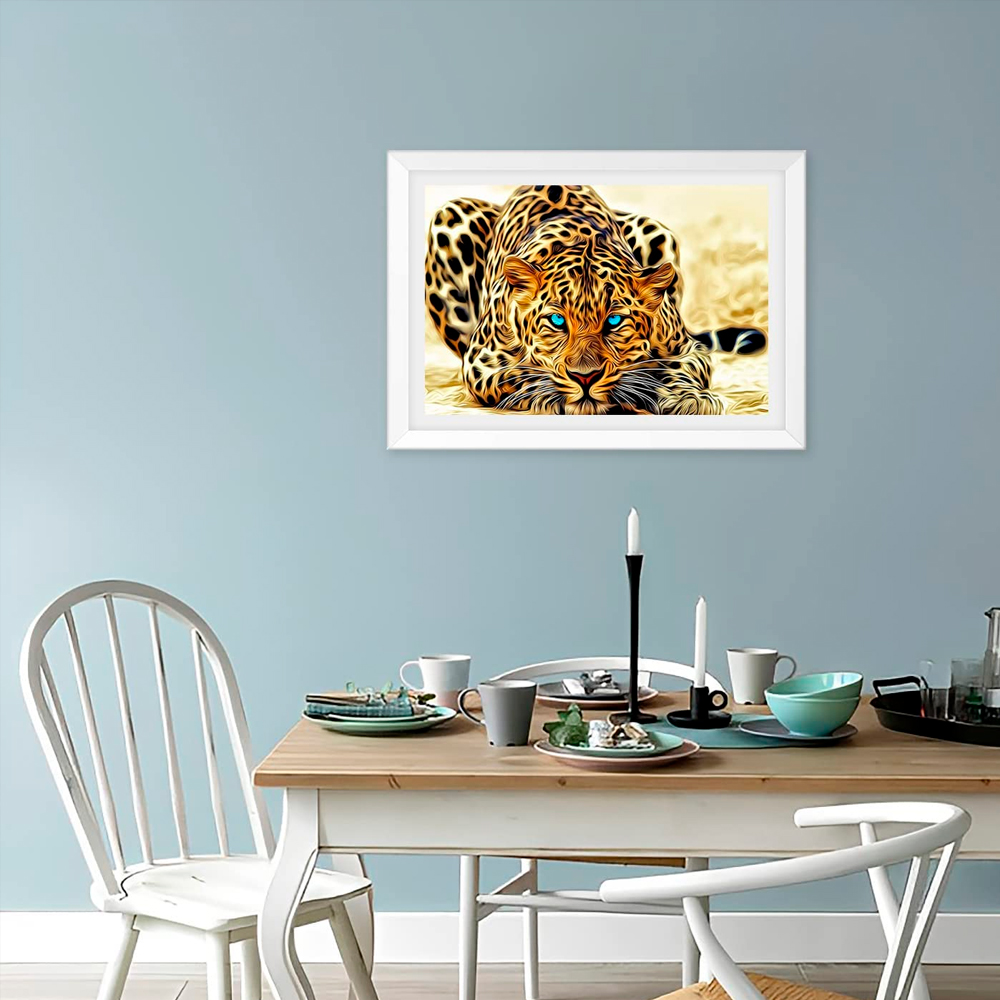 Foto 5 | Cuadro Decorativo Iliosinnova 90 X 125 CM Jaguar en Lienzo Póster para Pared