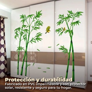 Foto 5 | Sticker Vinil Decorativo Con Diseño De Bambúes Para Pared