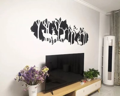Foto 2 | Vinilo Decorativo Con Acabado De Espejo Con Diseño De Ciervos En Bosque