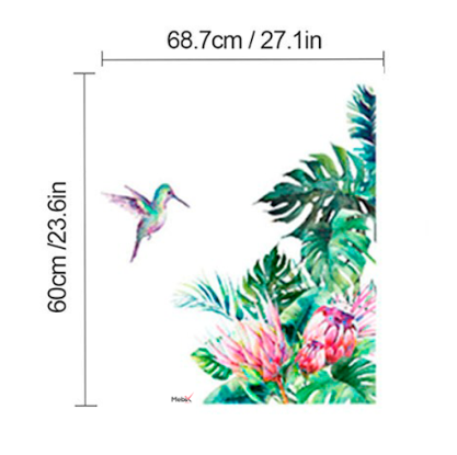 Foto 5 pulgar | Sticker Vinil Decorativo Para Pared Con Diseño De Colibri