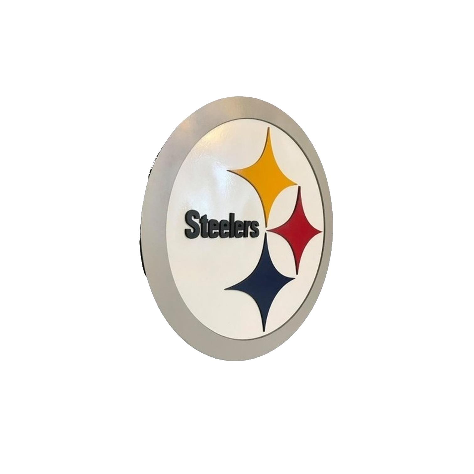 Foto 3 pulgar | Cuadro Decorativo de Madera XIMXI Multicolor Pittsburgh Steelers