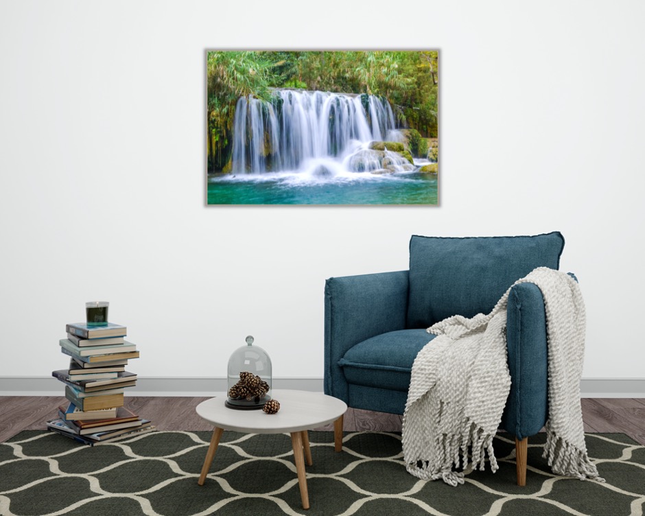 Foto 3 pulgar | Cuadro Decorativo Entelado 60x90cm Cascadas de Tamul en la Huasteca Potosina, México, Naturaleza en su Máximo Esplendor