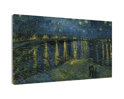 Foto 1 | Cuadro Decorativo Entelado 70X120cm Noche Estrellada sobre el Ródano, Obra Maestra de Van Gogh