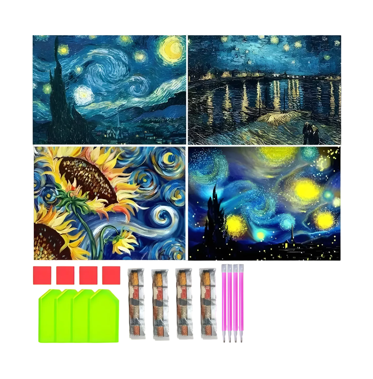 Foto 2 pulgar | Diamond Painting Decoración del Hogar Cielo Estrellado 4 Pk