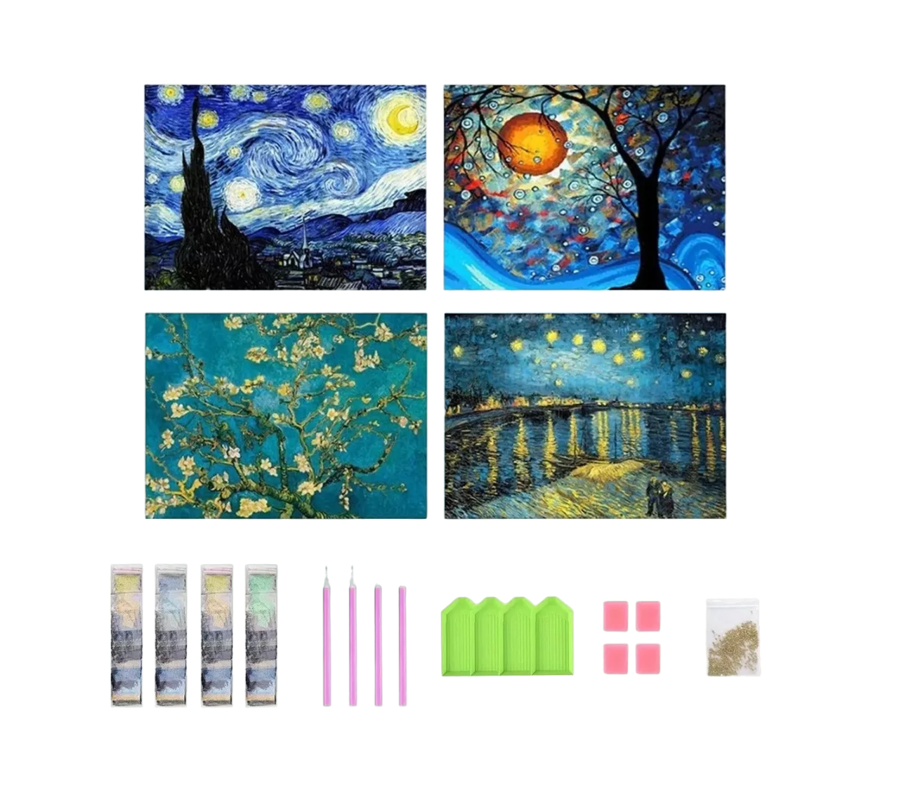 Foto 1 | Cuadro Decorativo Pintura Diamante 5d 4 Set Multicolor