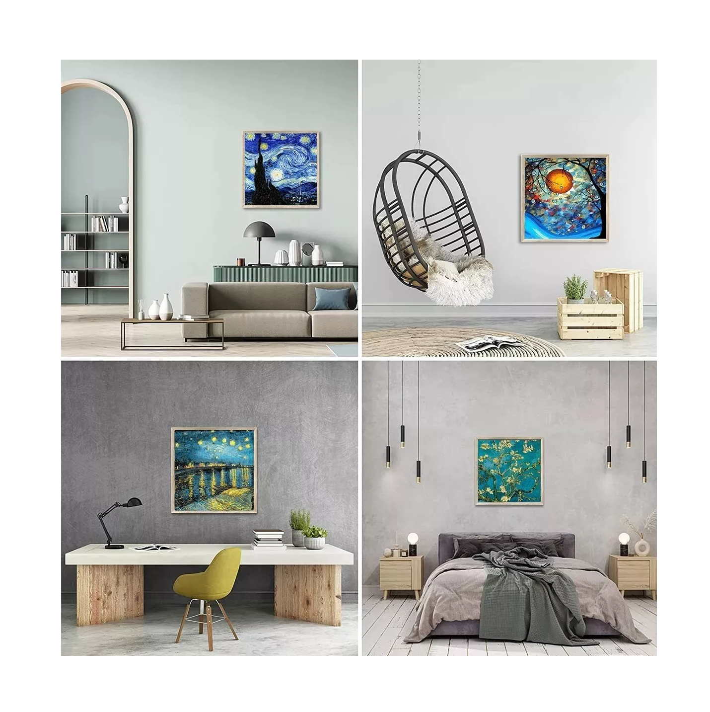 Foto 4 | Cuadro Decorativo Pintura Diamante 5d 4 Set Multicolor