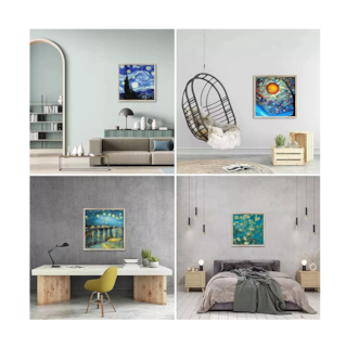 Foto 4 | Cuadro Decorativo Pintura Diamante 5d 4 Set Multicolor