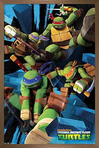 Foto 2 pulgar | Venta Internacional - Póster Enmarcado Trends International Nickelodeon Tortugas Ninja