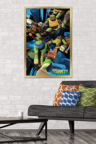 Foto 3 pulgar | Venta Internacional - Póster Enmarcado Trends International Nickelodeon Tortugas Ninja