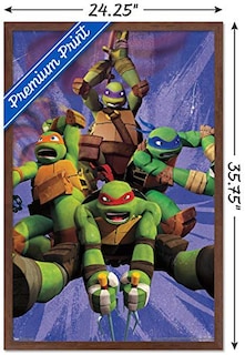 Foto 3 | Venta Internacional - Póster Enmarcado Trends International Nickelodeon Tortugas Ninja