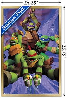 Foto 3 | Venta Internacional - Póster Enmarcado Trends International Nickelodeon Tortugas Ninja