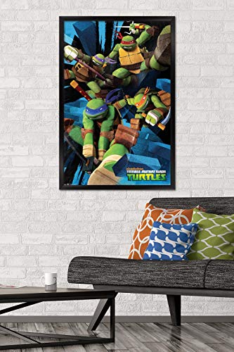 Foto 3 pulgar | Venta Internacional - Póster Enmarcado Trends International Nickelodeon Tortugas Ninja