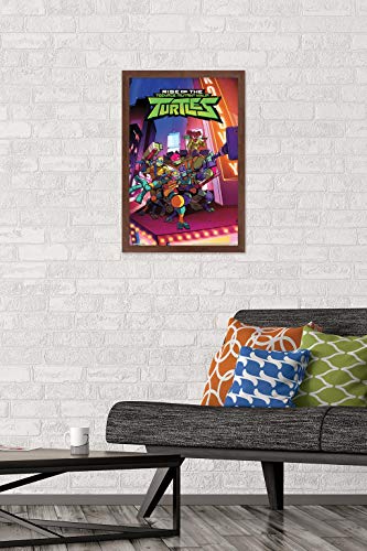 Foto 3 pulgar | Venta Internacional - Póster Enmarcado Trends International Nickelodeon Tortugas Ninja 37 x 56 cm