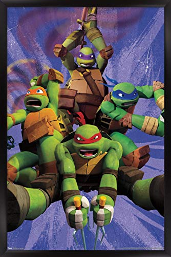 Póster Enmarcado Trends International Nickelodeon TMNT - Decoración de Pared Moderna y Ligera