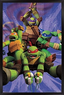 Foto 1 | Póster Enmarcado Trends International Nickelodeon TMNT - Decoración de Pared Moderna y Ligera