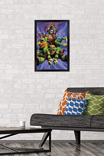 Foto 3 pulgar | Póster Enmarcado Trends International Nickelodeon TMNT - Decoración de Pared Moderna y Ligera