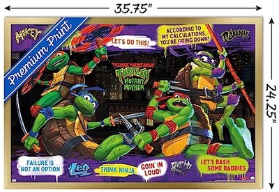 Foto 3 | Venta Internacional - Póster Enmarcado Trends International Teenage Mutant Ninja Turt
