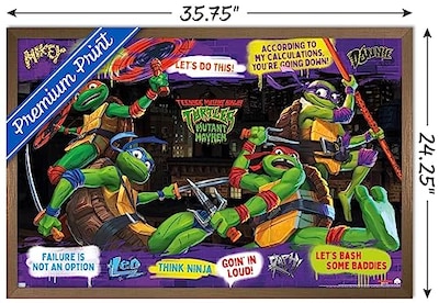 Foto 3 | Venta Internacional - Póster Enmarcado Trends International Teenage Mutant Ninja Turt