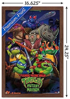 Foto 3 | Venta Internacional - Póster Enmarcado Trends International Teenage Mutant Ninja Turt
