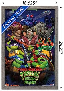 Foto 3 | Venta Internacional - Póster Enmarcado Trends International Teenage Mutant Ninja Turt