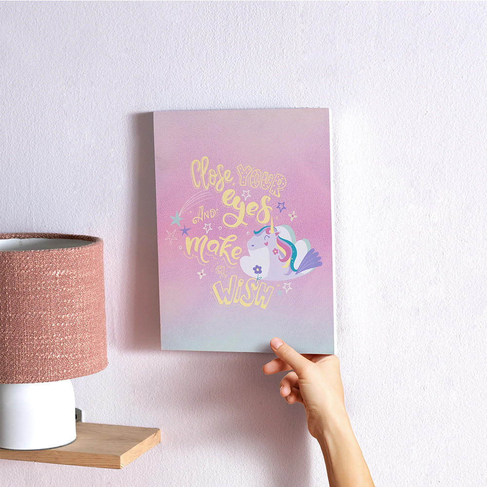Foto 2 pulgar | Decoración Cuadro Unicornio Vianney Rosa