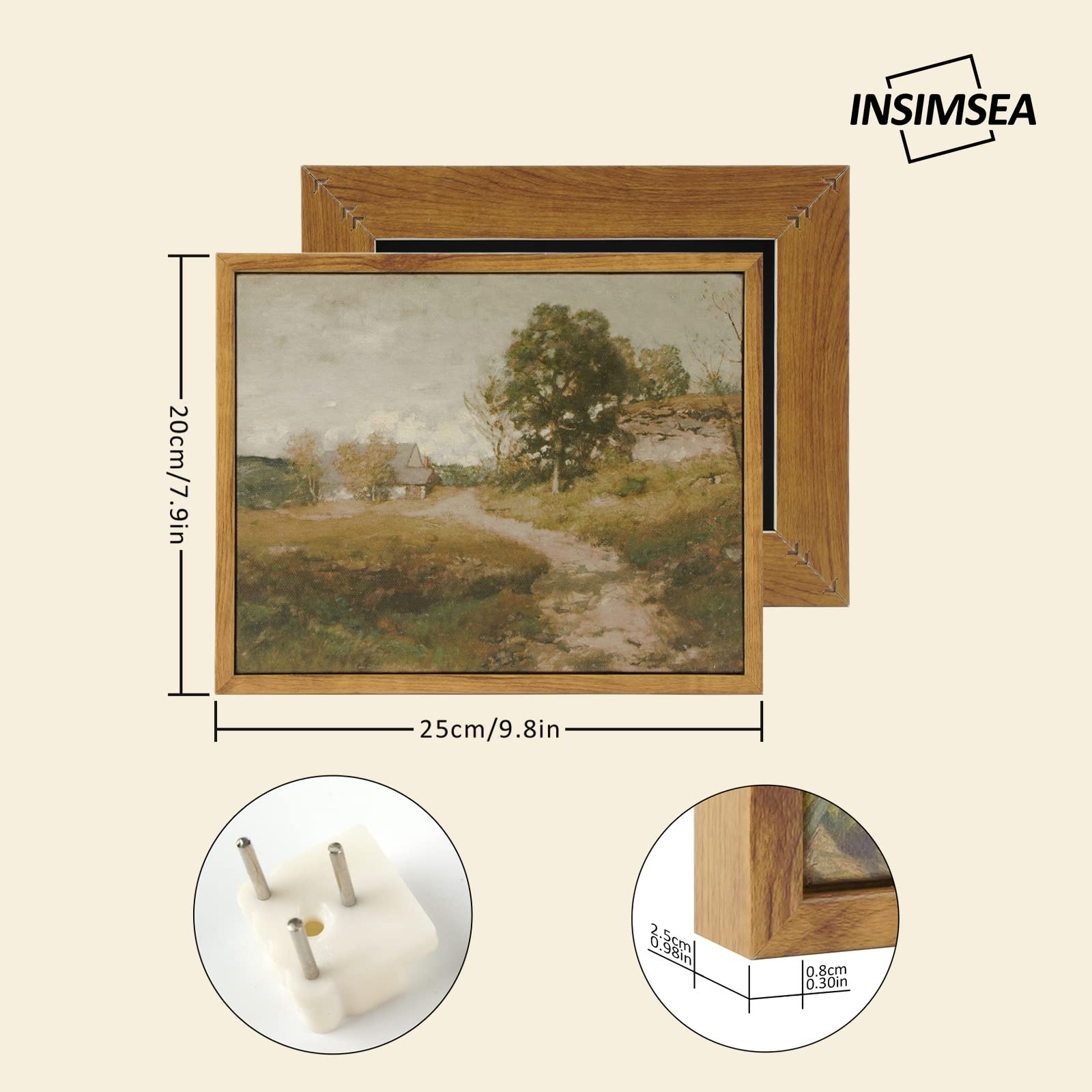 Foto 5 | Lienzo Enmarcado Para Pared En Simsea Vintage Outskirts, 20 X 25 Cm - Venta Internacional.