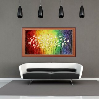 Foto 2 | Pintura Mural Con Flores Coloridas, 60 X 120 Cm - Venta Internacional.