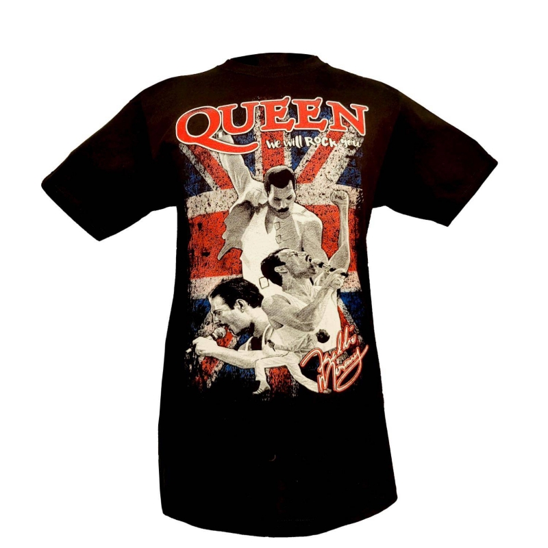 Foto 2 pulgar | Camiseta Queen We Will Rock You Con Estampado Doble Para Mujer - Venta Internacional.