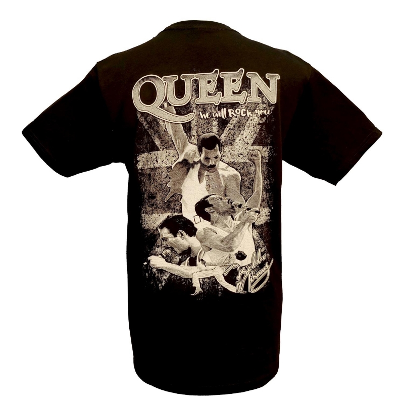 Foto 3 pulgar | Camiseta Queen We Will Rock You Con Estampado Doble Para Mujer - Venta Internacional.