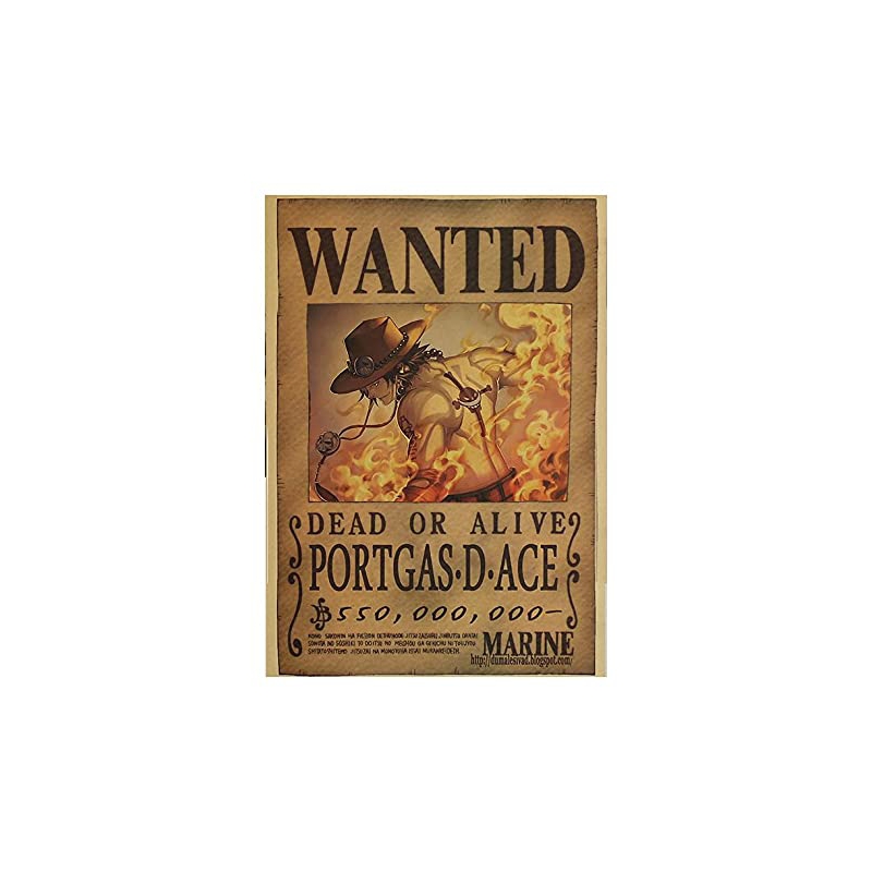 Foto 2 pulgar | Póster One Piece Reward Wanted Portgas D Ace 28 X 42 Cm - Venta Internacional.